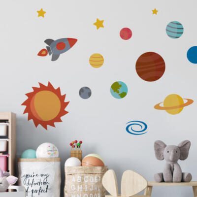 Wanddeko fürs Kinderzimmer - Planeten Weltraum